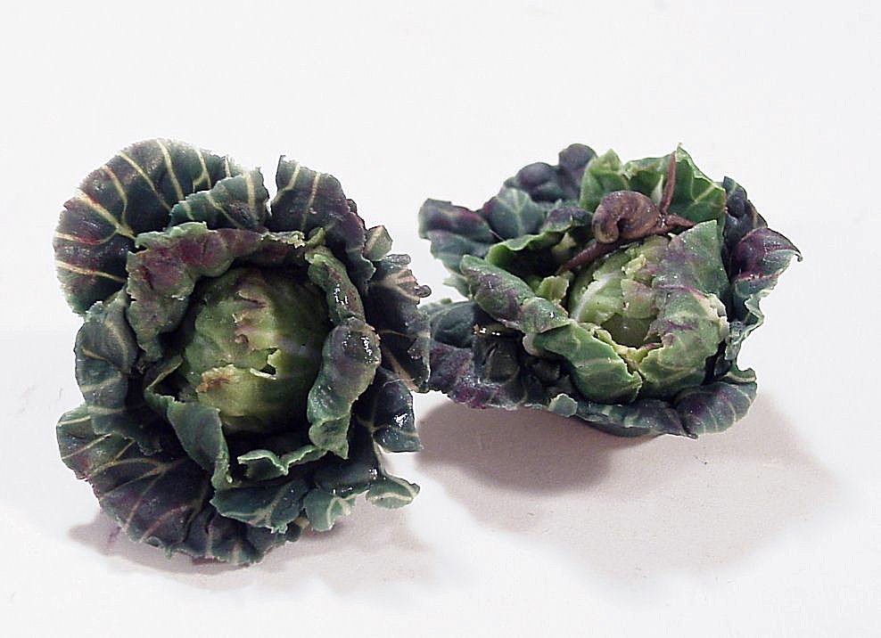 TX Miniatures Market Place html Vegetables, Cabbage, Savoy, Whole