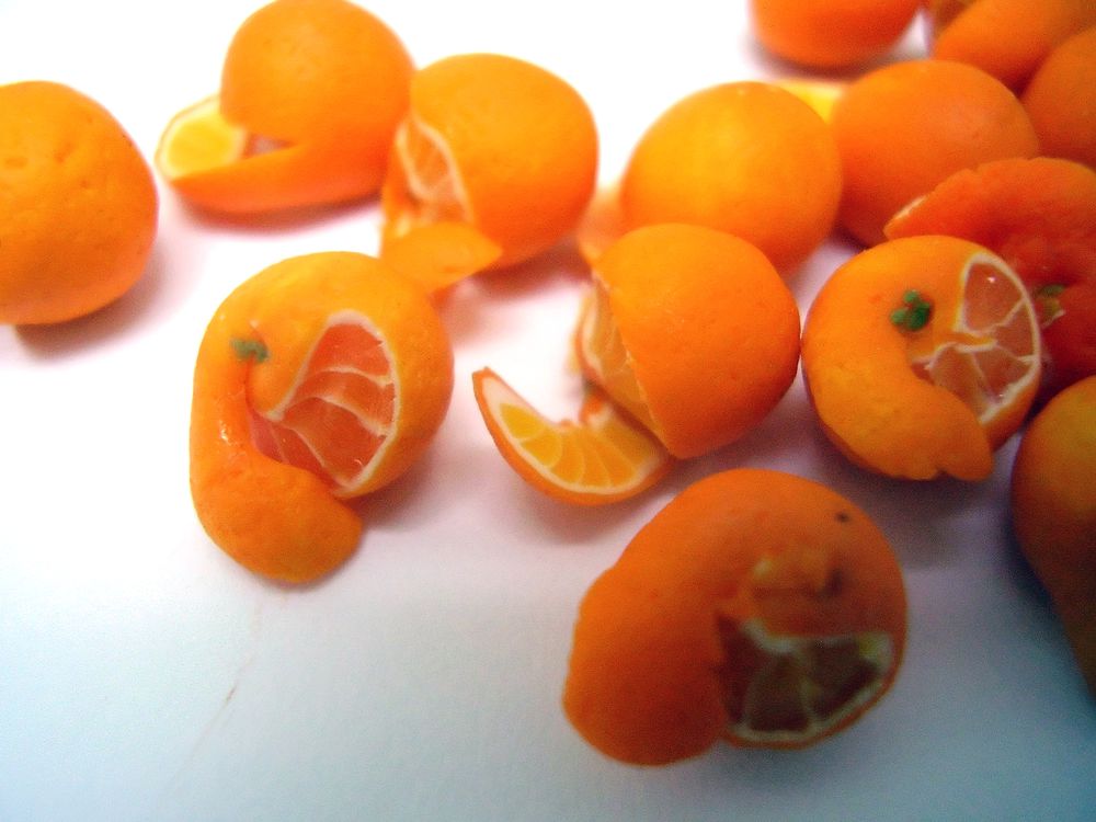TX Miniatures Market Place Trade html Fruit, Orange Peeled
