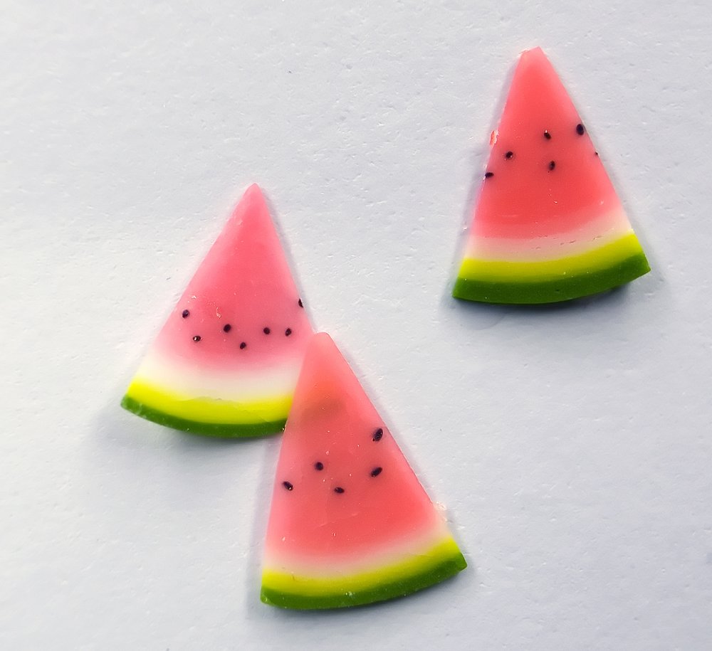 Canes  Fine and Superfine Slices html 6277, Watermelon wedge MultiCane
