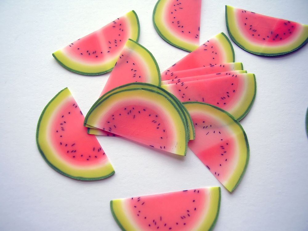 Canes  Fine and Superfine Slices Trade html 6277, Watermelon Halves MultiCane