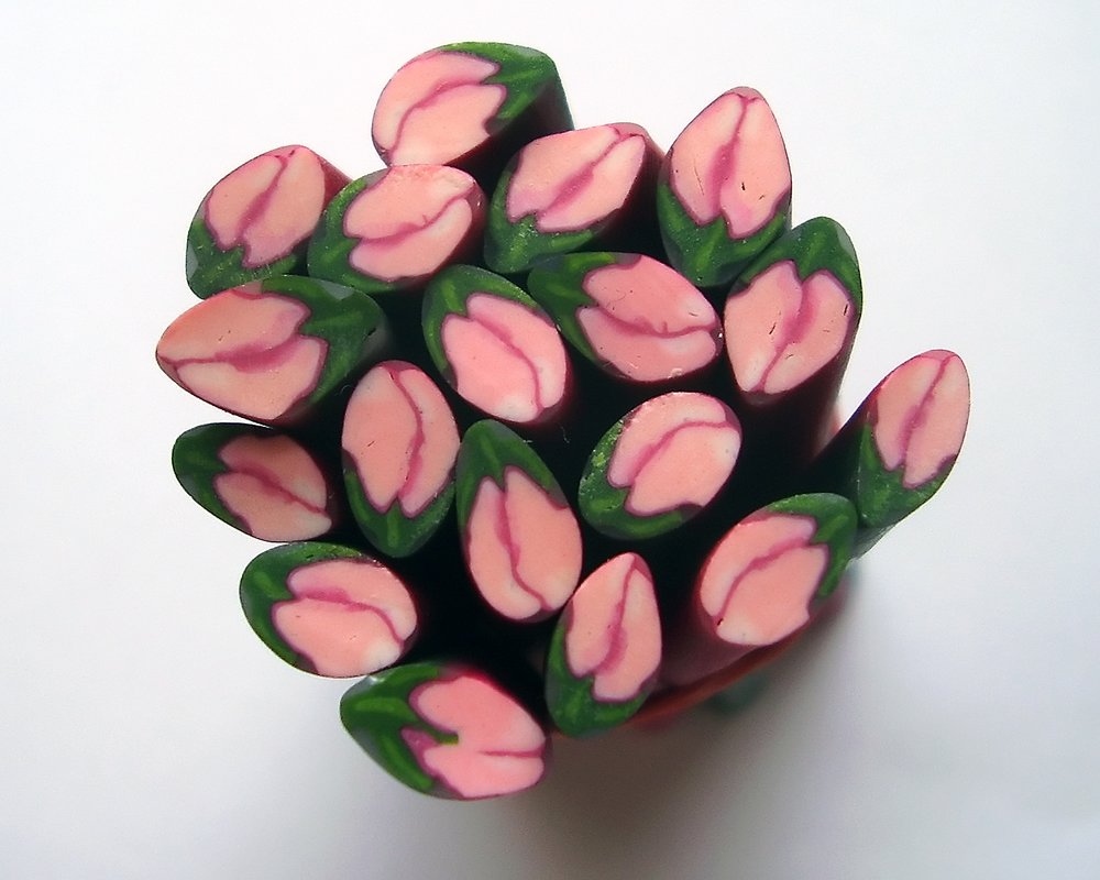 Canes  Fine and Superfine Slices html 6277, Rose Bud Edwardian MultiCane