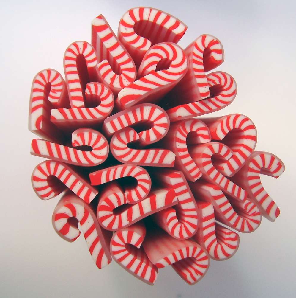 Canes  Fine and Superfine Slices html 6277, candy red MultiCane
