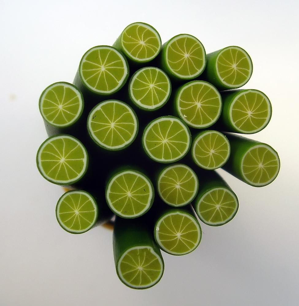 Canes  Fine and Superfine Slices html 6277, lime MultiCane